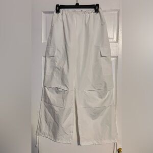 SHEIN White Elastic Waist Pants